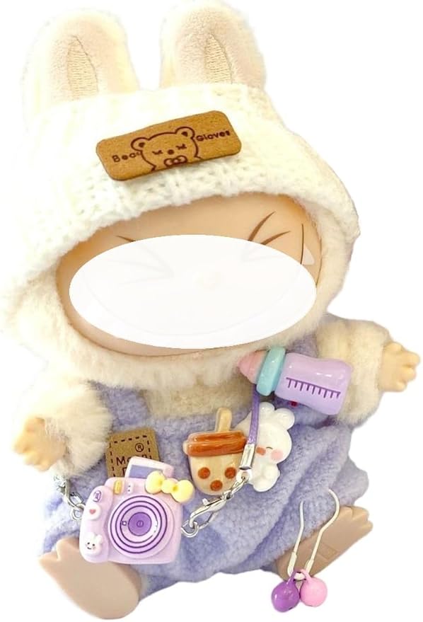 Clothes for LABUBU 17cm Doll (NO Doll),Outfit for LABUBU,Dress and Hairpin Set for LABUBU Dress Up,Accessories for LABUBU