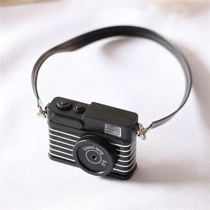1:4 Scale Mini Miniature Camera Prop Ornament Vintage Model Mini Decoration Accessories Photography Props (B)