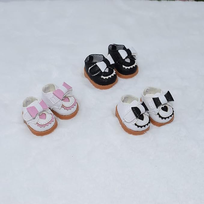 Compatible with Labubu Doll Shoes for 17cm Doll,Shoes Used for Labubu Accessories(GZB-Pink)