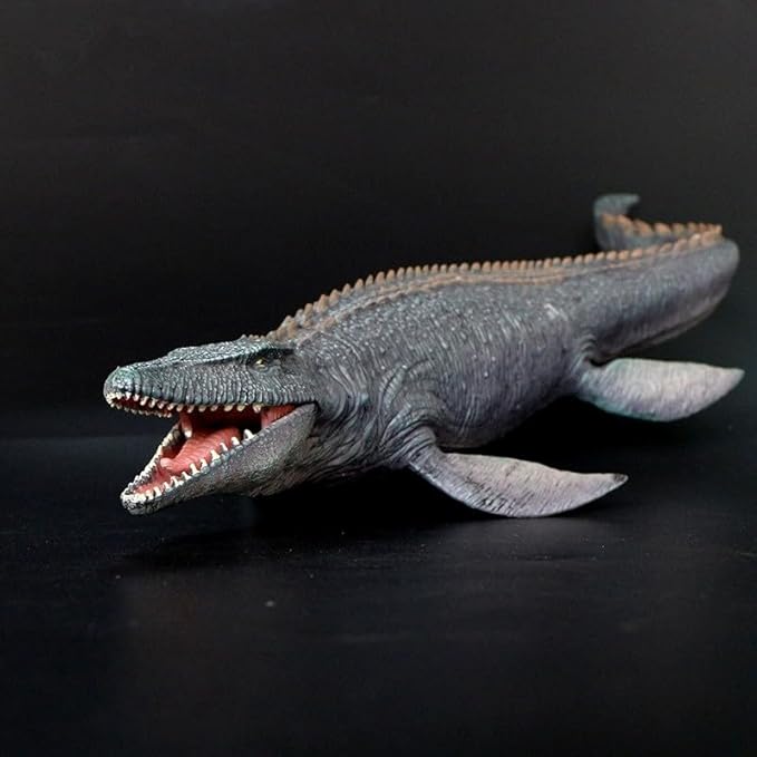 SmilerSmile 14.4" Solid Sea Animals Educational Toys, Simulation Ocean Shark Sea Creature Toy for Toddlers Kids (Hunting Mosasaurus)