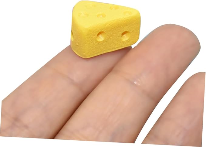 TOYANDONA Simulated Cheesecake Miniature Fake Cheese Models 50 Pcs Artificial Dessert Props for Dollhouse Decoration Photography and Home Display