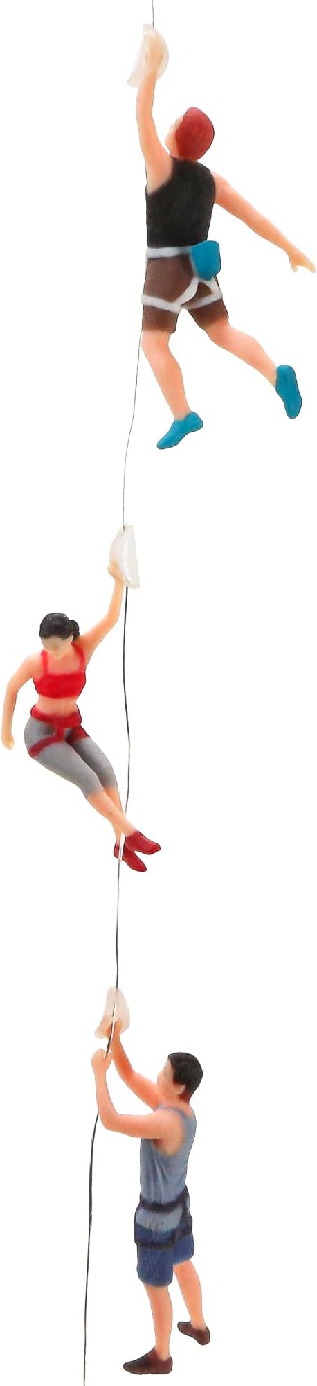 KH866 3Pcs 1:64 Miniature Scene Figurines – Rock Climbing Figures for Dioramas Photography Props Sports Theme Decoration Models for Adults