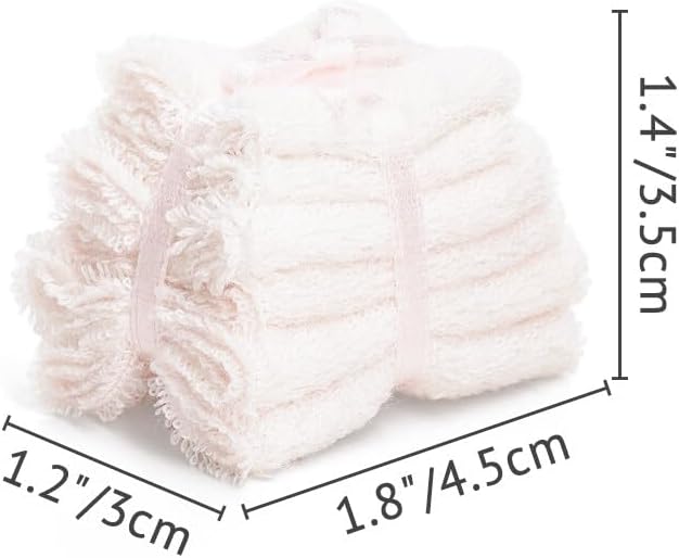 Odoria 1/12 Miniature Bathroom Towels Dollhouse Accessories Decoration, Pink
