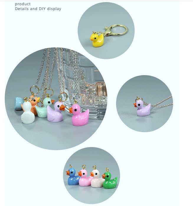 100pcs Mini Resin Duck,15 mm Dollhouse Décor Glow in The Dark for Aquarium Decor Micro Fairy Garden Landscape Hide,Seek Party Toys,Easter Basket Stuffer, Gift for All Ages (Purple)