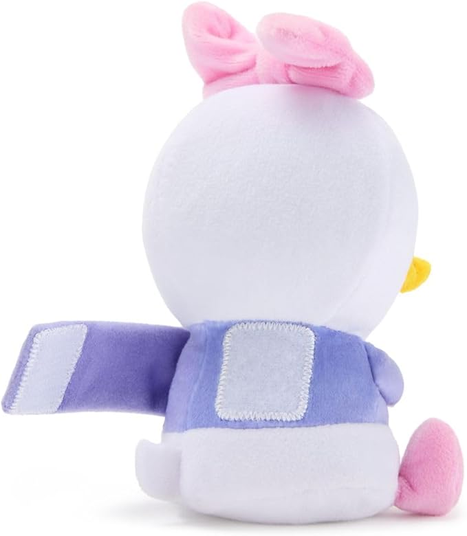 Disney Store Official Mini Mix-Its Plushies – Daisy Duck - Cute Stuffed Animals - Mix & Match Detachable Hats - Hook and Loop Strap - Plush Toys for Kids and Collectors, 7 Inch