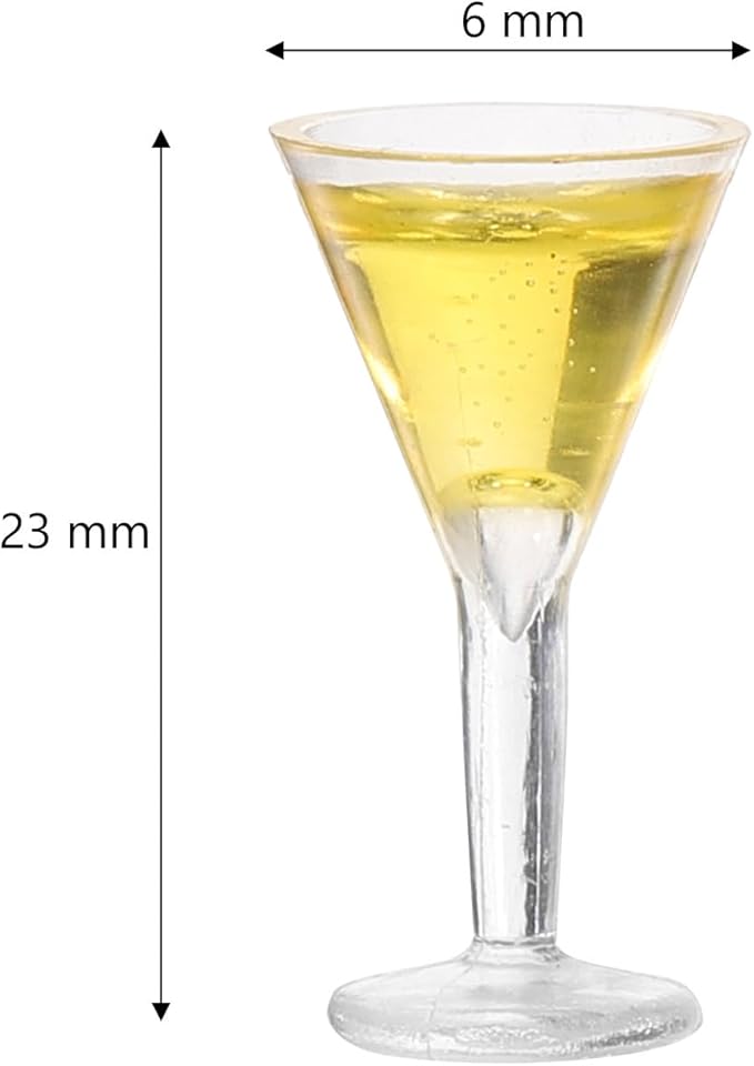 Hemoton 24Pcs Mini Wine Glasses Set Miniature Cocktail Glasses Dollhouse Accessories Kids Toys Micro Decor for Photography and Home Display