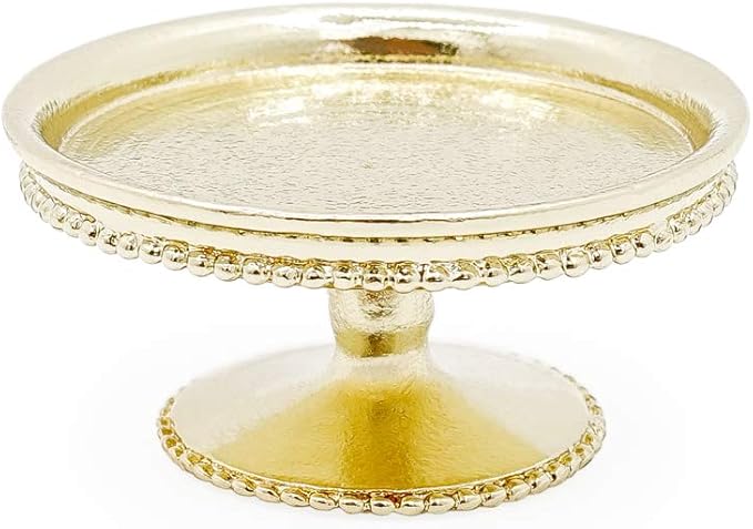 Odoria 1/6 Miniature Cake Stand Dollhouse Decoration Accessories, Gold