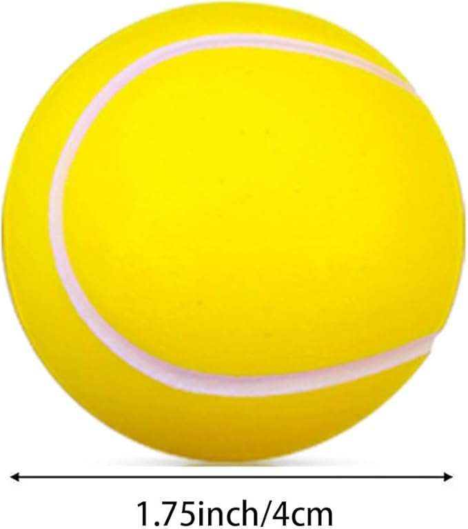 Fulanfudi 24 PCS Tennis Cupcake Toppers Foam Mini Soccer Stress Ball Soccer Ball Cupcake Picks Football Theme Cake Topper for Kids Stress Relief Relaxation Party Decoration School Carnival Reward