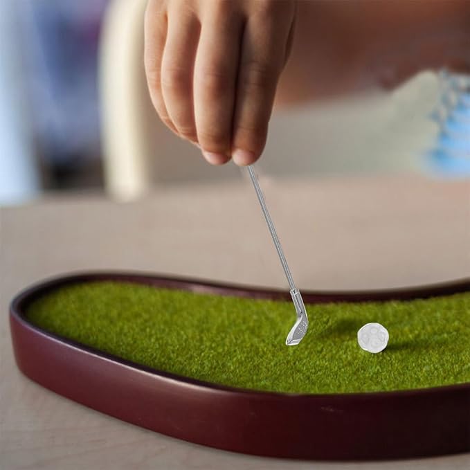 VOSAREA 1 Set Miniature Golf Set Dollhouse Golf Accessories for Themed Party Decorations Authentic Detailing and Material for Toy Enthusiasts