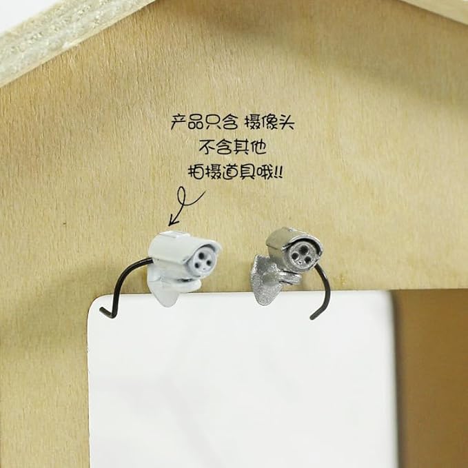 HANABASS Miniature Dollhouse Camera Accessory 1 12 Scale Realistic Mini Fake Security Camera for Dollhouse Decor Collectors 0.43In Miniature Prop