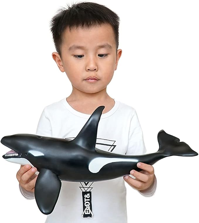 SmilerSmile Simulated Ocean Big Animal, One pc 15Inch Soft Filled Rubber Sea Educational Toys (Killer Whale)