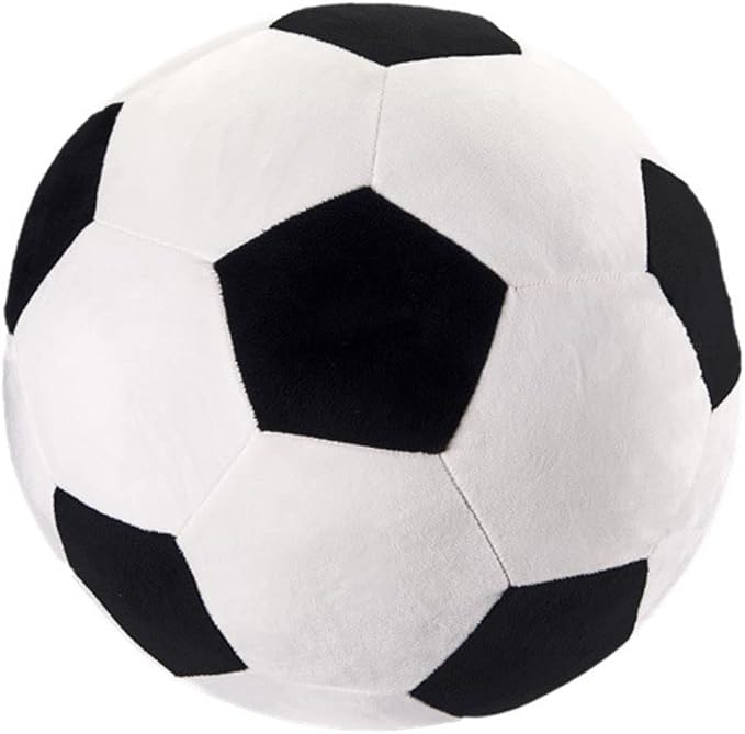 OurHonor Plush Soccer Ball, 11.8" Soft Soccer Stuffed Toy Soccerball Throw Pillow Fluffy Football Plushies Toy Sport Gift for Boy & Girls Chrismas Decor
