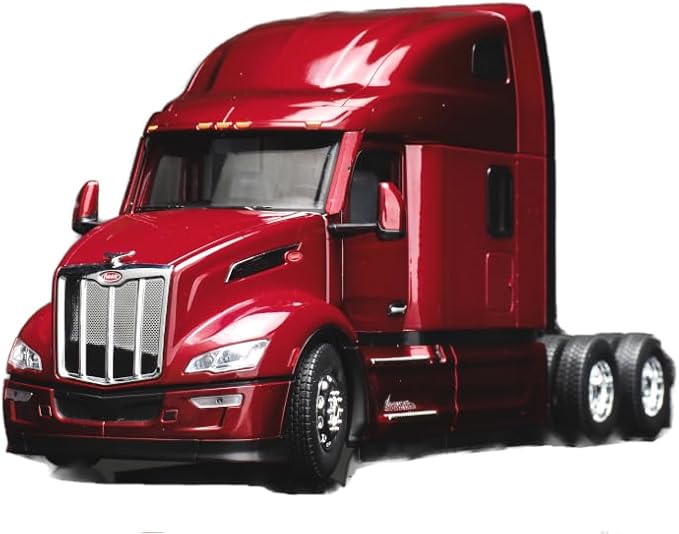Diecast Masters 1:32 Scale Peterbilt Model 579 Ultraloft - Opening Hood & Doors - PACCAR Engine | Transport Series | Legendary Red Cab in Flip Box Model 71091
