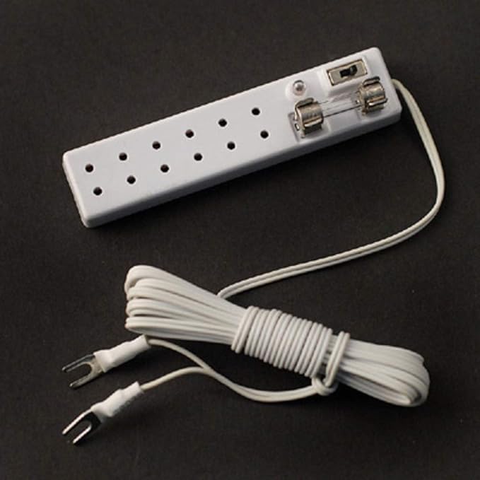 Dolls House 6 Socket Power Strip Miniature Lighting Accessory