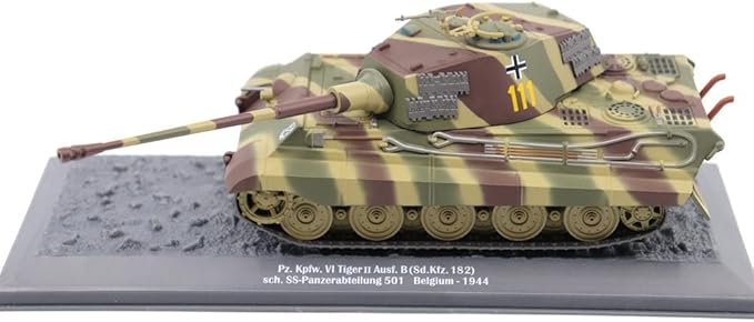 Motor city classics Militaria Diecast 1:43 Scale Military Diecast Collectible | PzKpfw VI King Tiger Ausf. B Heavy Tank-Schwere SS Panzer Abteilung 101, France, 1944 Model 23187-44