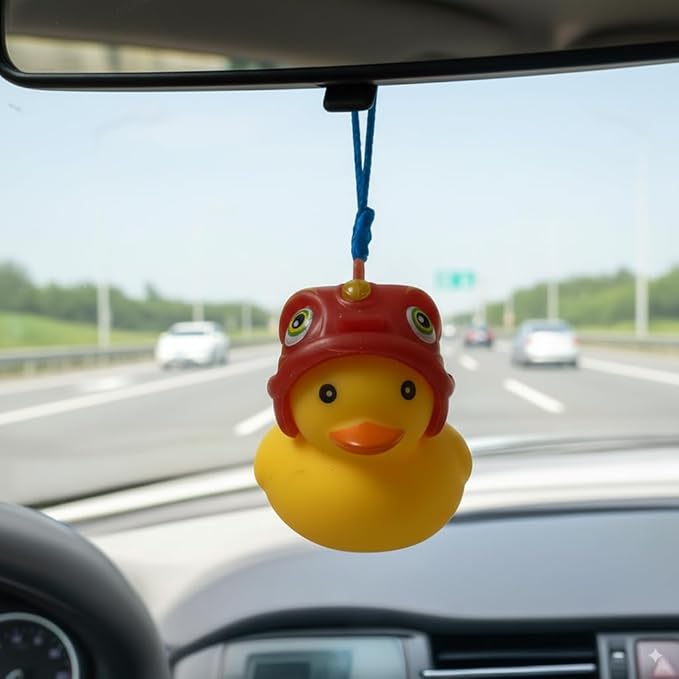 ZJXRMY Rubber Duck Accessories 2PCS Lion Head - Chinese Dance Lion Head Decorations for Rubber Duck Accessories Hang on Car Bag (Put On)