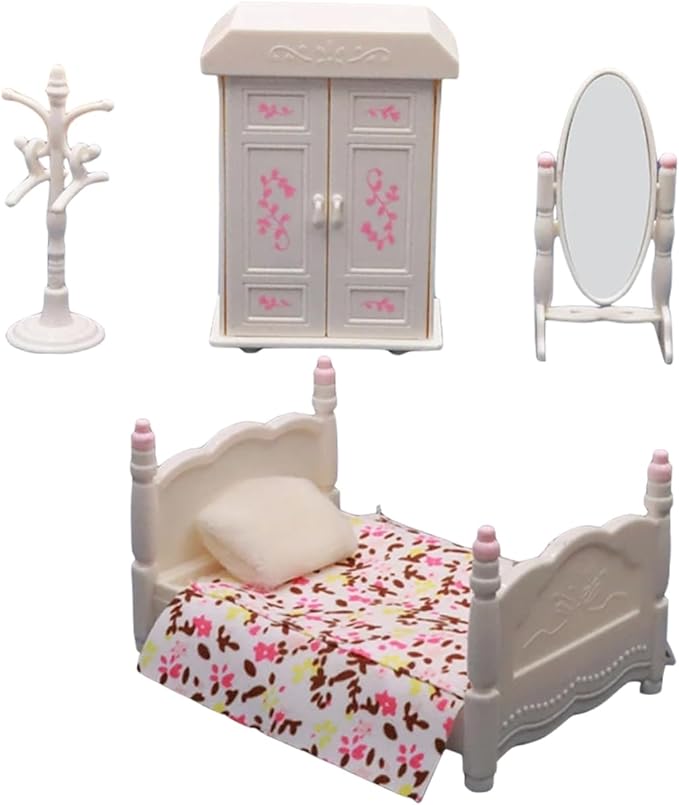 Milisten 1Set Miniature Bedroom Furniture Wear Resistant Dollhouse Decor for DIY Crafts Home Decor and House Accessories for Bedroom Ornamentation and Present Giving