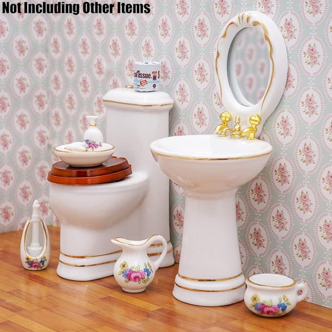 Odoria 1/12 Miniature Cleaning Tools Dollhouse Bathroom Accessories