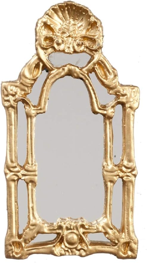 Dollhouse Victorian Baroque Wall Mirror Miniature 1:12 Scale Accessory