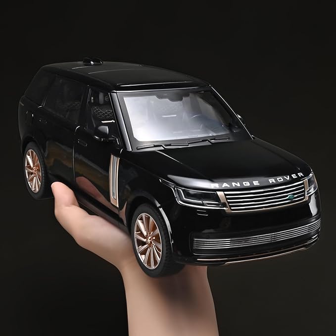 Car Toys for Boys 1/18 Diecast Cars Compatible with Land Rover Range Rover Model Car Kits Collection,Metal Off-Road SUV Toy Car with Light and Sound,Cars for Kids Ages 3-5（Black）