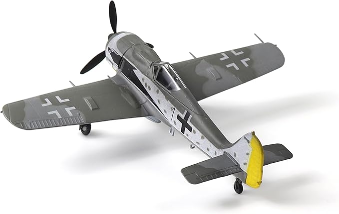 Focke-Wulf Fw 190A-8 1/72 Metal Fighter Model Classic German WWII Military Finshed Diecast Aircraft Model Prebuilt Kits with Display Stand for Collection or Gift