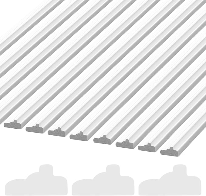 Relaxgiant 12 Pcs Miniature Dollhouse Trim Dollhouse Accessories 3 Styles on 1: 12 Scale 16'' Long Wooden Trims Finishing Corner (Modern Slimline)