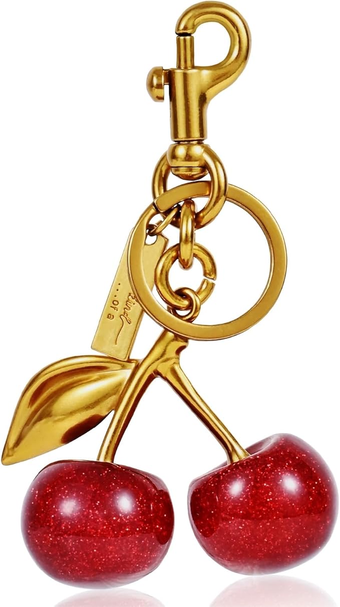claities Cherry Bag Charm Purse Charms Keychain- Car Cherry Accessories Women Birthday Christmas Women Mothers Day Gifts