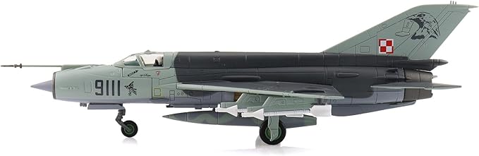 Hobby Master | 1:72 Scale Diecast Military Aircraft Replica | MIG-21MF Polish Air Force 9111, 3 ELT, Poznan-Kresiny, Poland, 2002 | Model HA0115