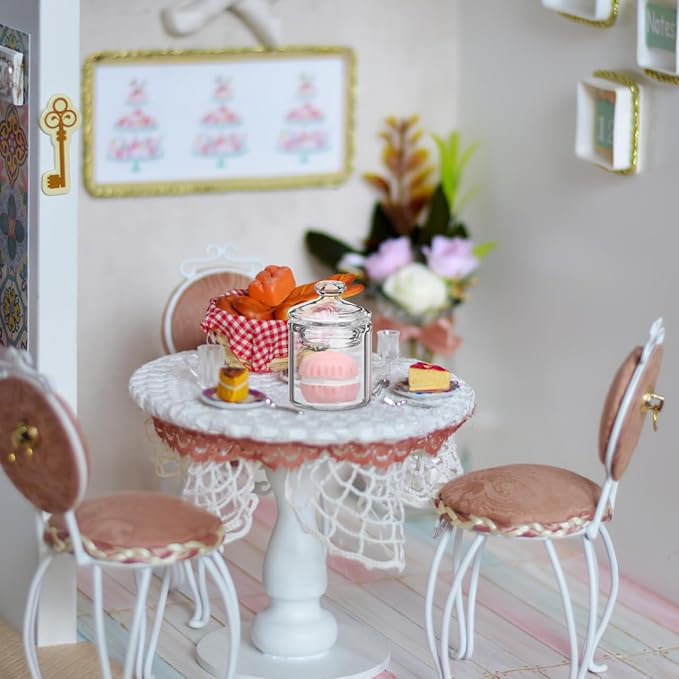 2 Pcs Miniature Glass Jars with Lids Doll House Decor 1 12 Scale Mini Model Storage Tank Realistic Miniature Glass Canisters for Dollhouse Accessories 1.02X0.78X0.78 Inch