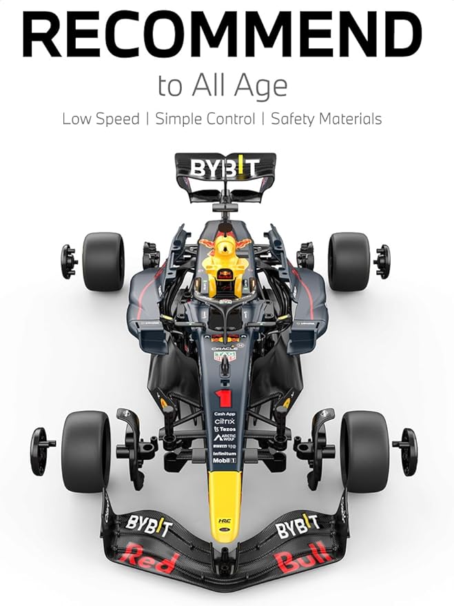 RASTAR 92600 1/16 Oracle RedBull F1 RB19 Collectible RC Car Building Kit - Ideal Gifts for Play & Display - Officially Licensed Car Model with Remote Controller for Kids, Teens & Adults