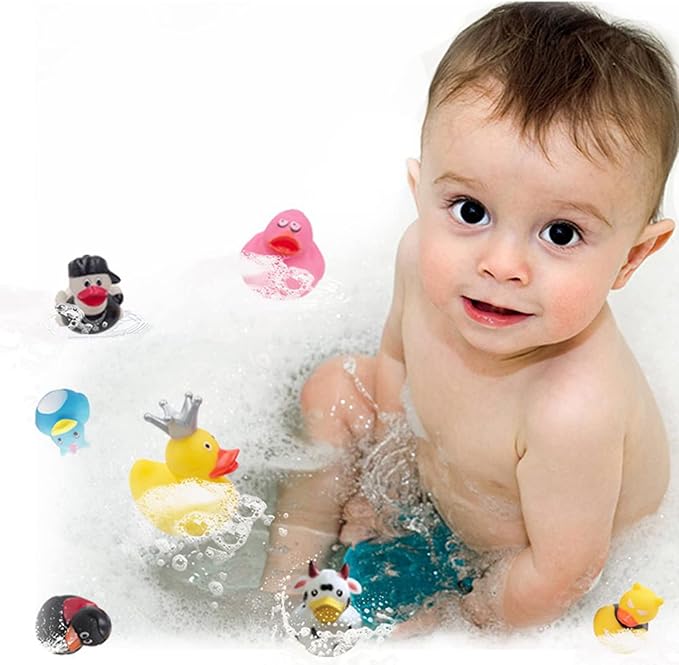 XY-WQ Rubber Duck 100 Pack for Jeeps Bath Toy Assortment - 2.3 Inch Bulk Floater Duck for Kids - Baby Showers Accessories - Party Favors, Birthdays, Bath Time, and More (50 Varieties)