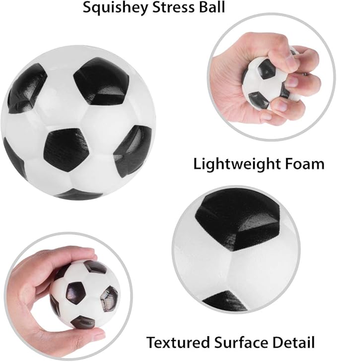 Super Z Outlet Mini Foam Sports Balls 24 Pack for Kids Adults Mini Baseball Football Basketball Soccer Stress Toy Game Party Decoration