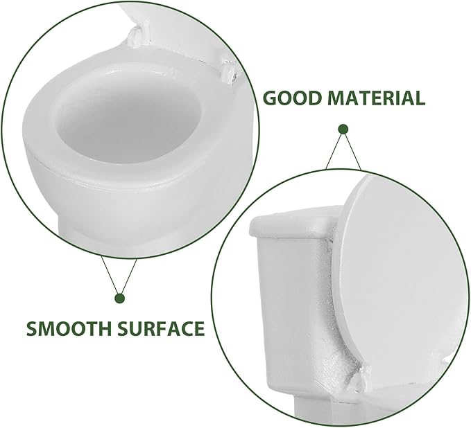 VOSAREA Miniature Commode Model Toy Dollhosue Bathroom Furniture Funny Toilet Decor Doll Accessories