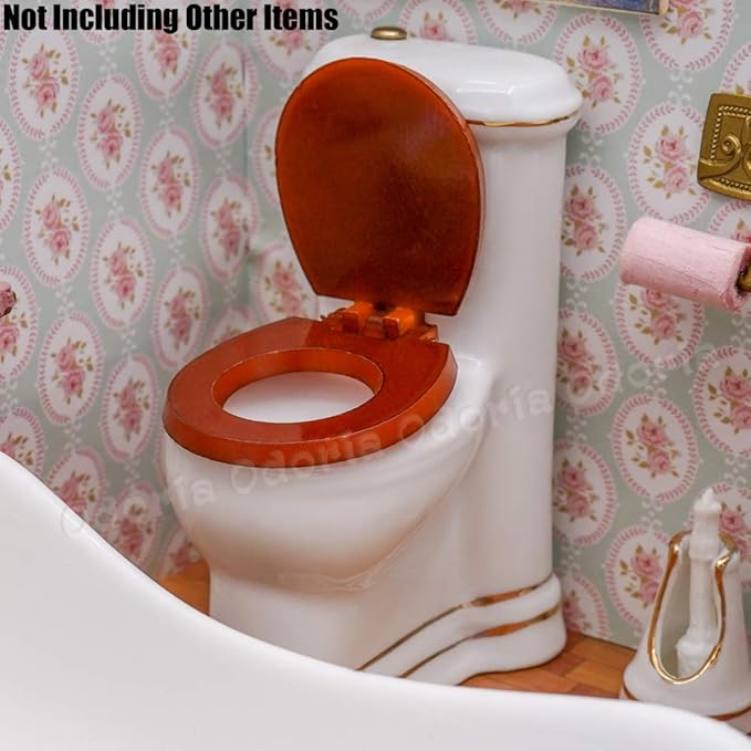 Odoria 1/12 Miniature Bathtub Bathroom Set Dollhouse Decoration Accessories