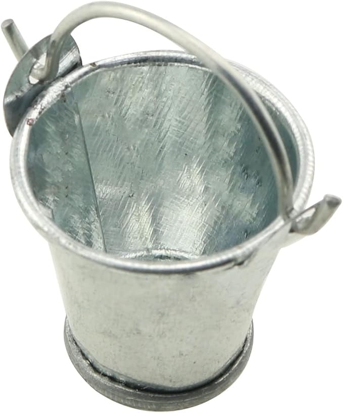 TAODAN Mini Cleaning SetFloor Mop with Galvanized Bucket 1Set Miniature 1:12 Scale Fairy Garden Furniture Retro Vintage Mop with Bucket Dollhouse Miniature Doll Furniture Accessories Gifts