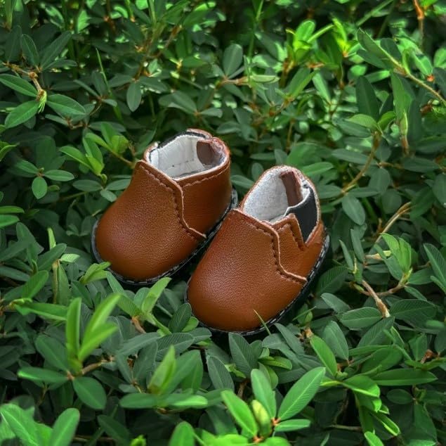 Compatible with Labubu Doll Shoes for 17cm Doll,Shoes Used for Labubu Accessories (X-Brown)