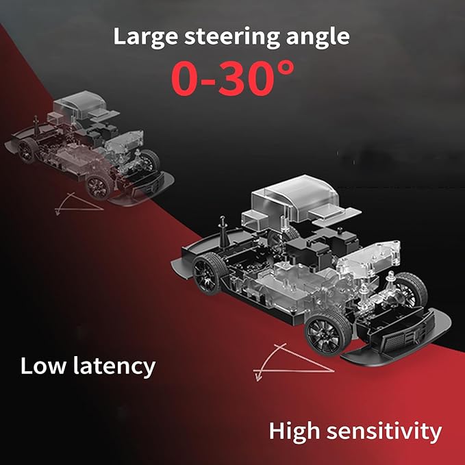 1:16 Scale RC Drift Car, 30KM/H 4WD 2.4GHz Remote Control Cars with LED Light, Racing and 4 Drifting Wheels, 3 Rechargeable Batteries, Perfect Toy Gift for Teen Adults Red
