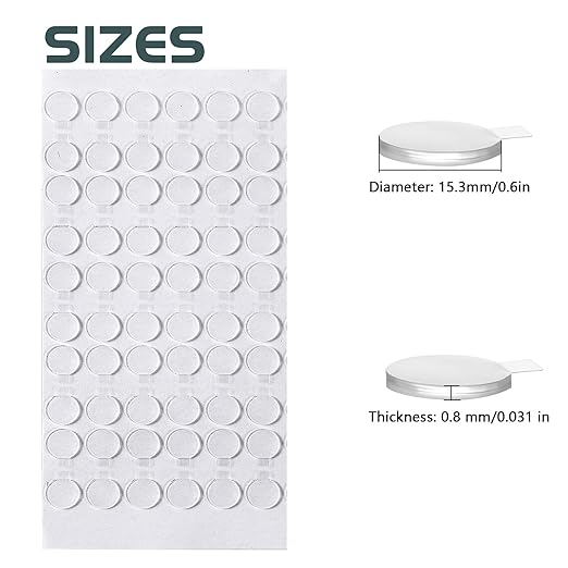 Adhesive Stick dots Two-Sided Sided Mounting Putty Stick Tack for Wall Hanging Crafts Balloons Festival Party Decorations,Clean Removable(0.6"*0.6"-640)