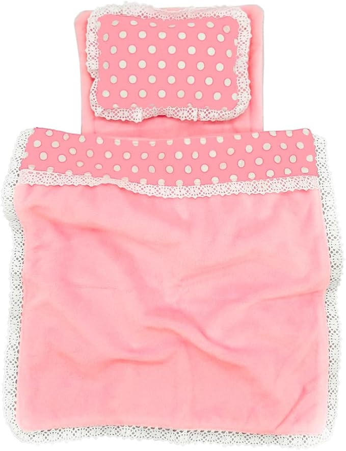 Baby Doll Accessories Doll Bedding Kit Playset Soft Blanket Mattress Pillow Fits 8-12 Inches Doll for Girls Dollhouse Gifts