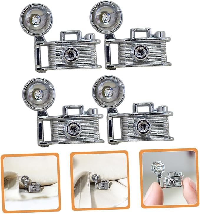 QUMIIRITY 4pcs Miniature Retro Camera Model for Dollhouse Creative Decorative Accessories for Mini House Realistic Photography Props for Landscapes and Room Decor