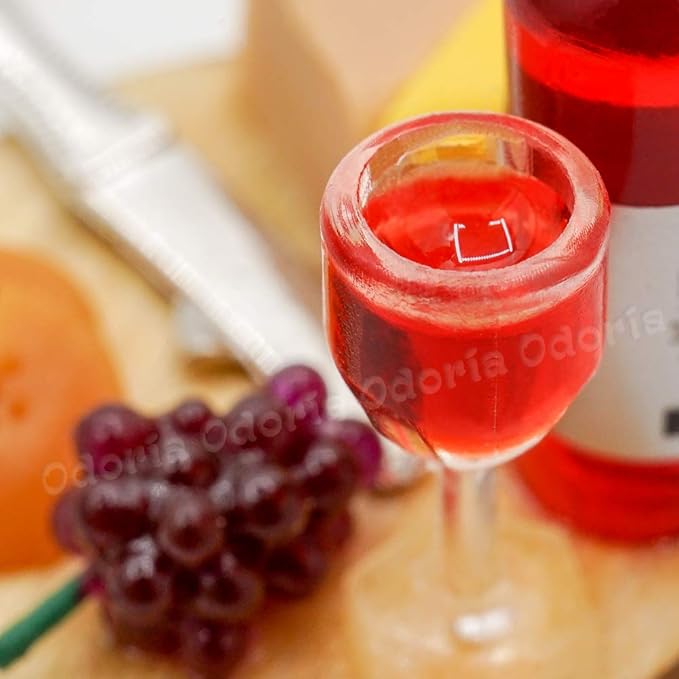 Odoria 1/24 Miniature Wine and Cheese Food Dollhouse Decoration Accessories
