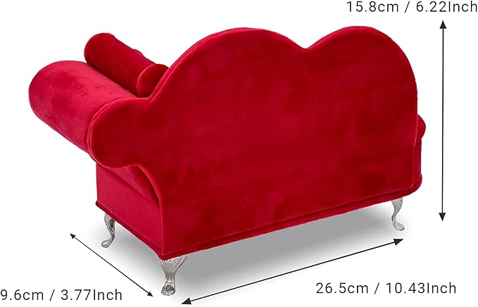 Yikko 1/6 Sofa Cushions for Dollhouse Living Room or Bedroom Decor, 12inch Dolls Accessories, Furniture for Blythe-Doll, Gift for Women Jewelry Box(A20-YS32)