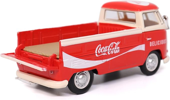 Motor City Classics Coca-Cola Diecast Collectible | 1962 Volkswagen Cargo Van Red-White 1:43 Scale Model 432201 Officially Licensed