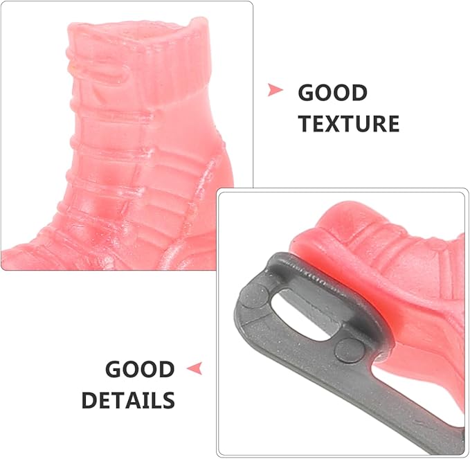 BESTonZON Mini Skate Toys for Dolls 4 Pairs Adjustable Plastic Roller Skates with Accessories Dollhouse Decor DIY Craft