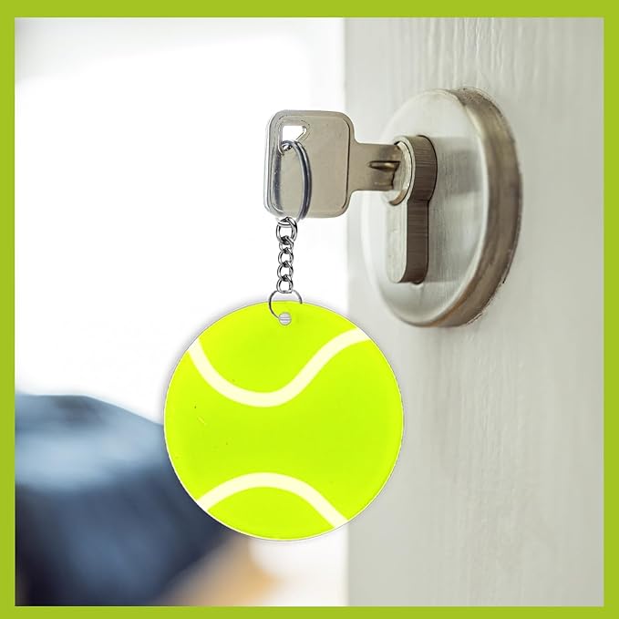 Yaure Joy 12 Pcs Volleyball Acrylic Keychain bulk with 1 Black Marker for DIY Sports Party Favor