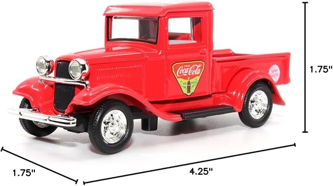 Motor city classics Coca-Cola Diecast Collectible | 1934 Ford Pick-Up 'Refresh Your Guests' | 1:43 Diecast Scale Model 443031 | Officially Licensed Coca-Cola Diecast