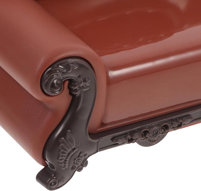 GLEAVI Miniature Doll House Furniture Sofa Chair 1 12 Scale European Style Plastic Mini Sofa for Dollhouse Living Room Decor DIY Craft Accessory