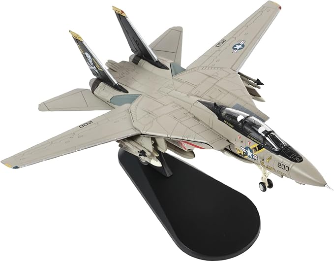 1:100 Scale F-14 F-14A Metal Fighter Jet Model Jolly Roger Military Die-cast Aircraft Models for Collection or Gift