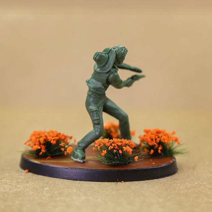 Miniature Vegetation Bushy Shrubs Tuft Flowers with Model Bases War Game DIY Railway Terrain Scenery (H)