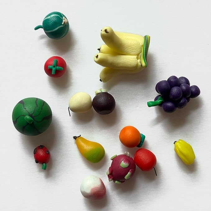 14 PCS Artificial Fruits,Miniature Fruits,Tiny Fruits,Fake Fruits for Diorama Projects,Landscape Projects, Miniature House,HO Layout,Permanent Display,Fairy Garden,School Projects